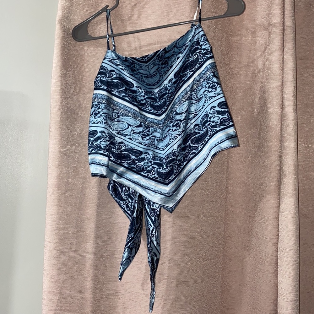 Crop Blue Top